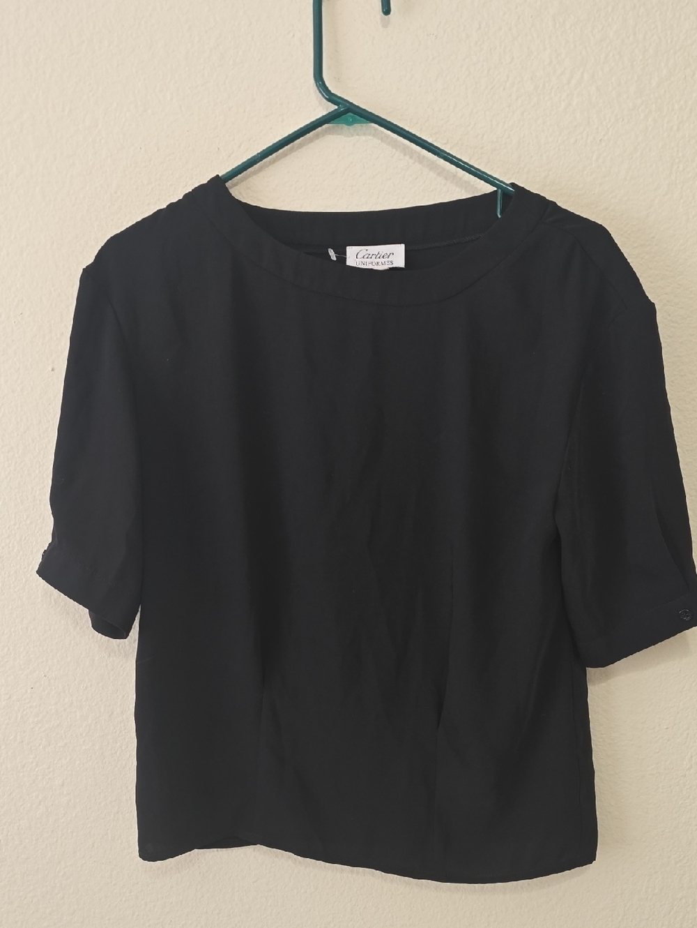 Cartier Black Short Sleeve Crewneck Blouse